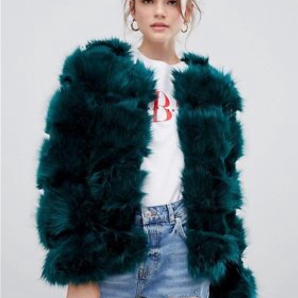 Faux fur jacket